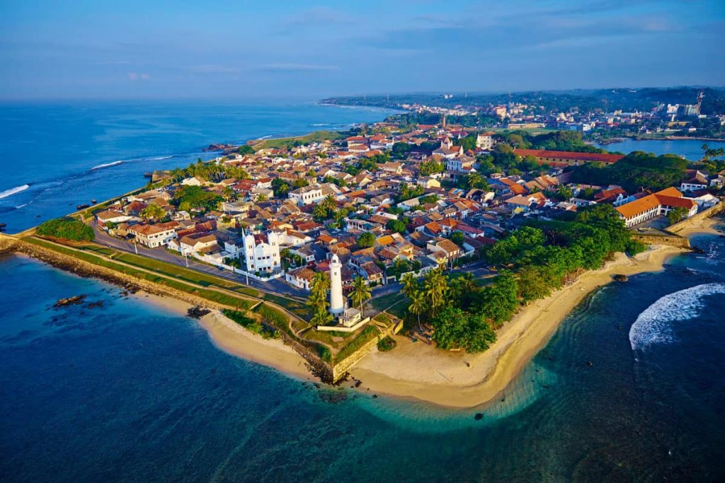 aerial view of galle, sri lanka