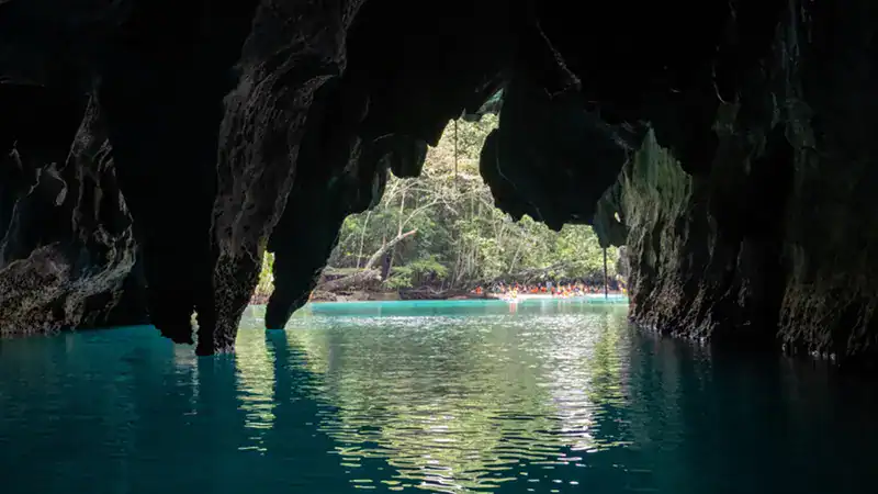 The opening of Underground River in Puerto Princessa, one of UNESCO Heritage